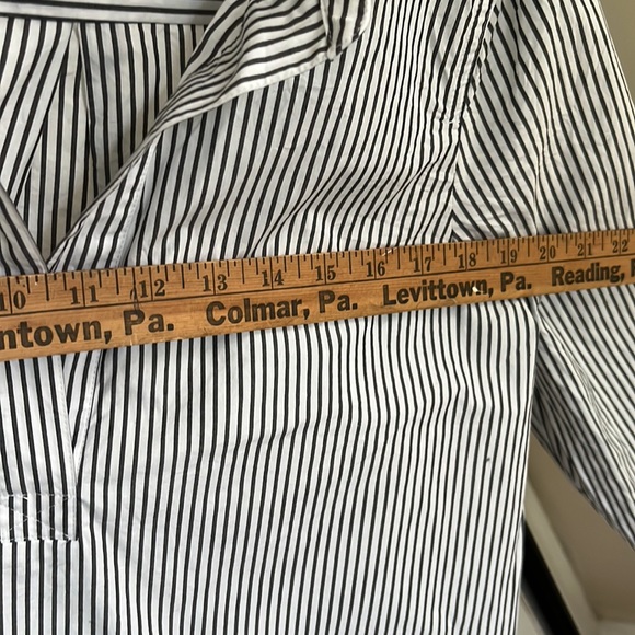 J. Crew Factory Striped Long Sleeve Popover Blouse - Picture 8 of 12
